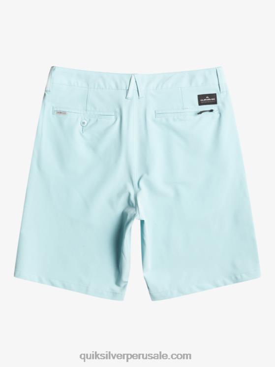 Quiksilver N8LNT145 hombres cielo azul pantalones cortos híbridos Ocean Union Amphibian 20