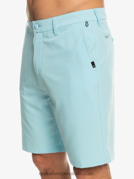 Quiksilver N8LNT145 hombres cielo azul pantalones cortos híbridos Ocean Union Amphibian 20