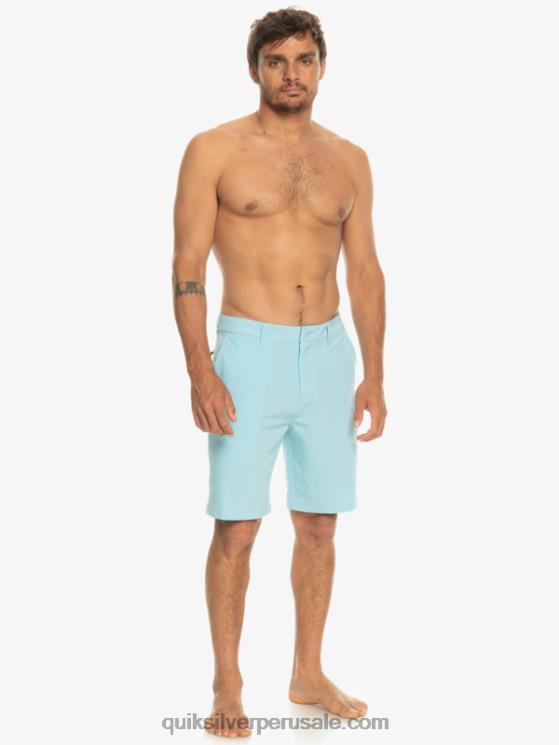 Quiksilver N8LNT145 hombres cielo azul pantalones cortos híbridos Ocean Union Amphibian 20