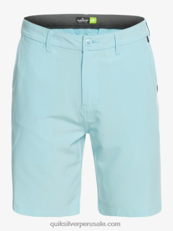 Quiksilver N8LNT145 hombres cielo azul pantalones cortos híbridos Ocean Union Amphibian 20