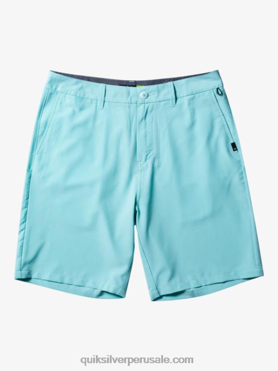 Quiksilver N8LNT146 hombres Angel Azul pantalones cortos híbridos Ocean Union Amphibian 20