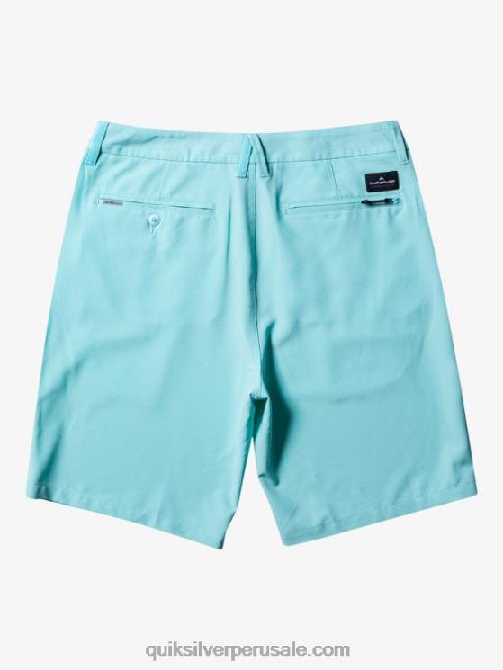 Quiksilver N8LNT146 hombres Angel Azul pantalones cortos híbridos Ocean Union Amphibian 20