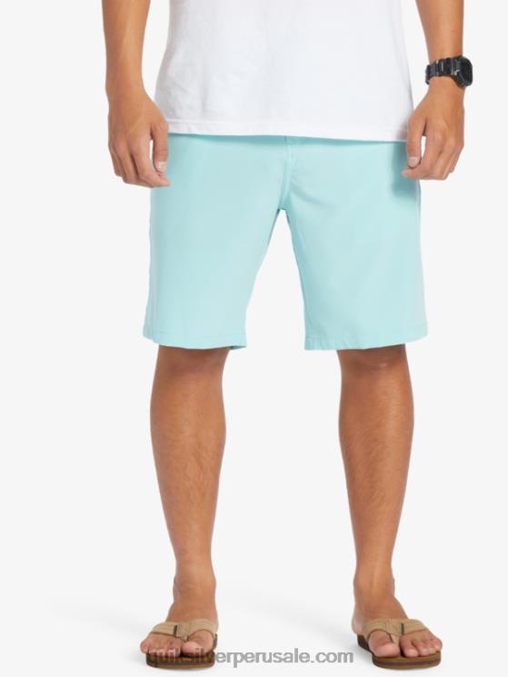 Quiksilver N8LNT146 hombres Angel Azul pantalones cortos híbridos Ocean Union Amphibian 20
