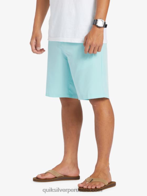 Quiksilver N8LNT146 hombres Angel Azul pantalones cortos híbridos Ocean Union Amphibian 20