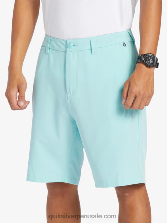 Quiksilver N8LNT146 hombres Angel Azul pantalones cortos híbridos Ocean Union Amphibian 20
