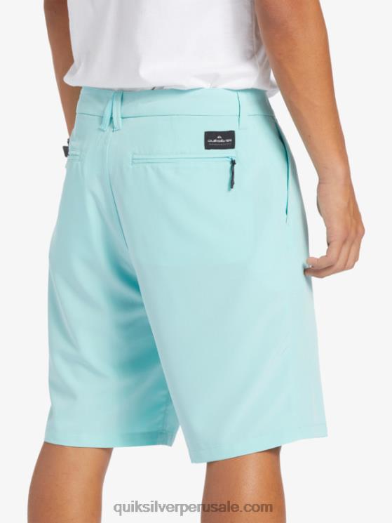Quiksilver N8LNT146 hombres Angel Azul pantalones cortos híbridos Ocean Union Amphibian 20