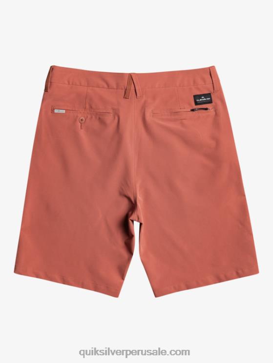 Quiksilver N8LNT147 hombres Marsala pantalones cortos híbridos Ocean Union Amphibian 20