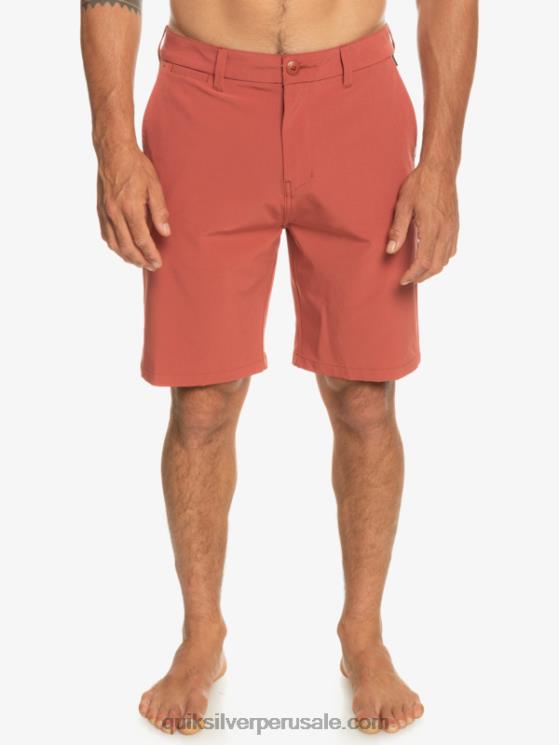 Quiksilver N8LNT147 hombres Marsala pantalones cortos híbridos Ocean Union Amphibian 20