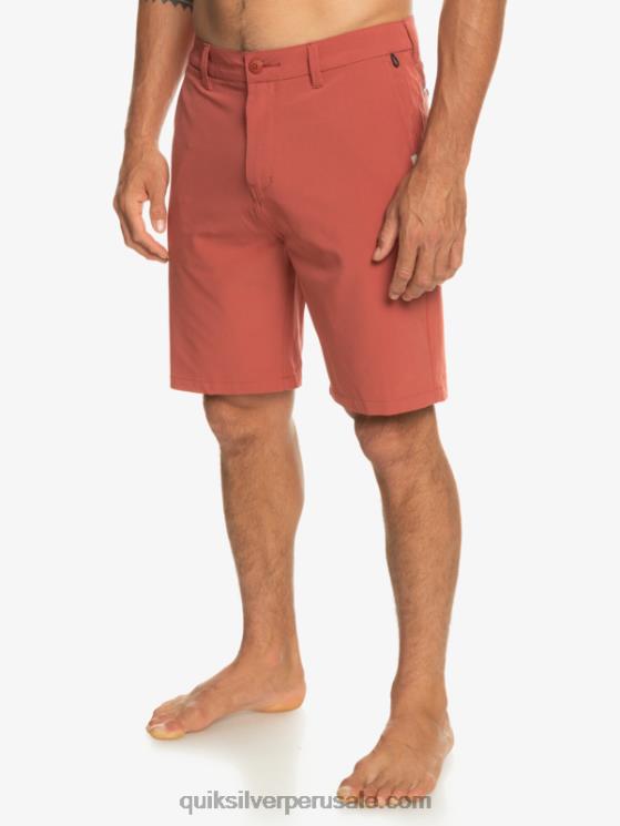 Quiksilver N8LNT147 hombres Marsala pantalones cortos híbridos Ocean Union Amphibian 20
