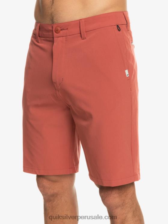 Quiksilver N8LNT147 hombres Marsala pantalones cortos híbridos Ocean Union Amphibian 20