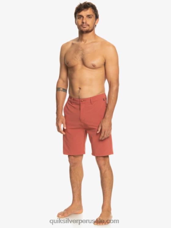 Quiksilver N8LNT147 hombres Marsala pantalones cortos híbridos Ocean Union Amphibian 20