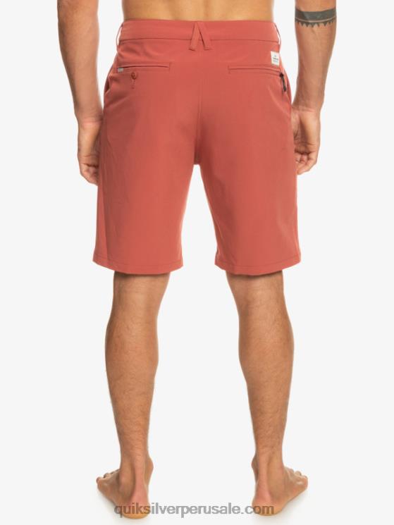 Quiksilver N8LNT147 hombres Marsala pantalones cortos híbridos Ocean Union Amphibian 20