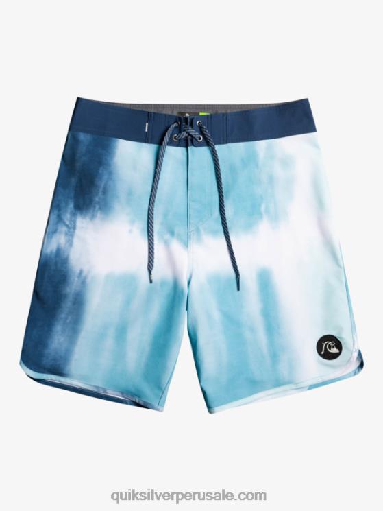 Quiksilver N8LNT1494 hombres delph azul shorts de playa surfsilk festoneado 19
