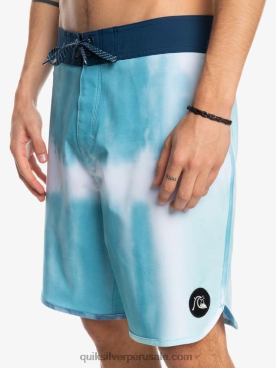 Quiksilver N8LNT1494 hombres delph azul shorts de playa surfsilk festoneado 19