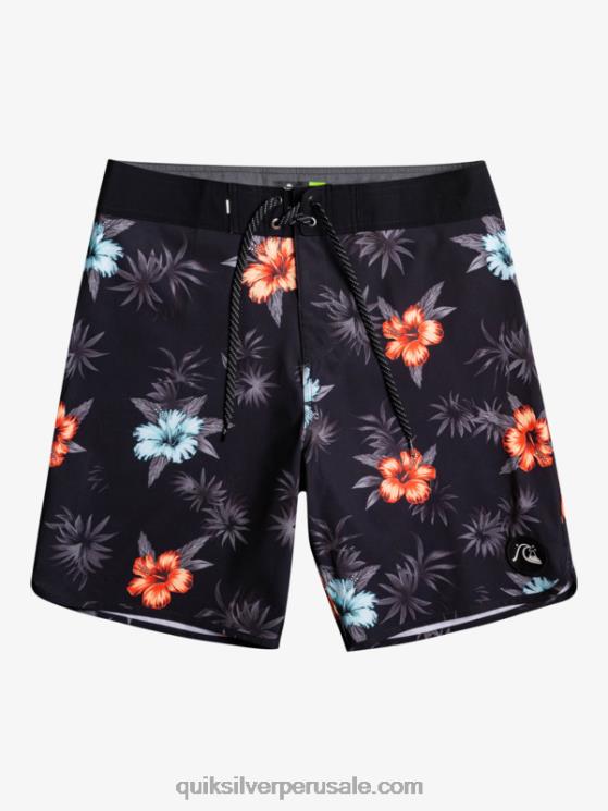 Quiksilver N8LNT1496 hombres negro shorts de playa surfsilk festoneado 19