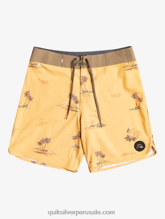 Quiksilver N8LNT1497 hombres ocre shorts de playa surfsilk festoneado 19