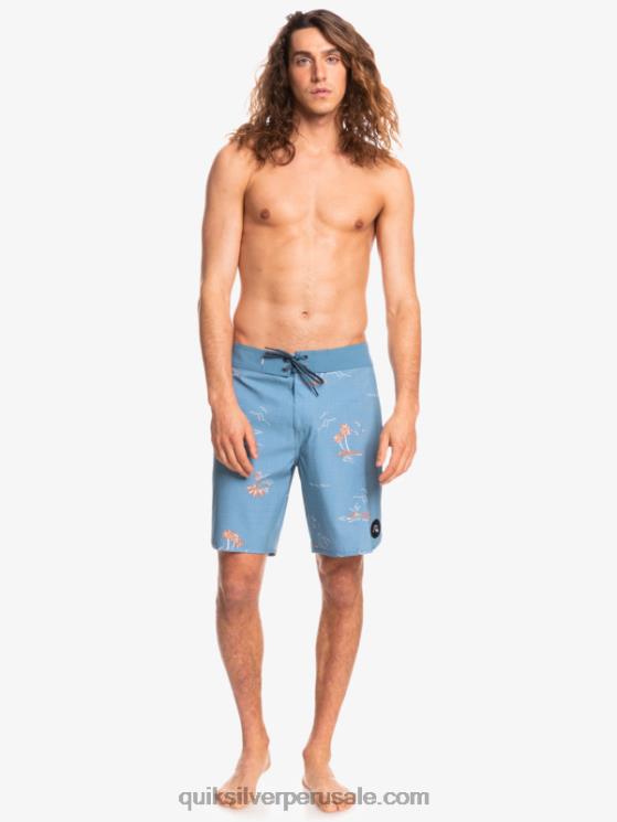 Quiksilver N8LNT1498 hombres capitanes azules shorts de playa surfsilk festoneado 19