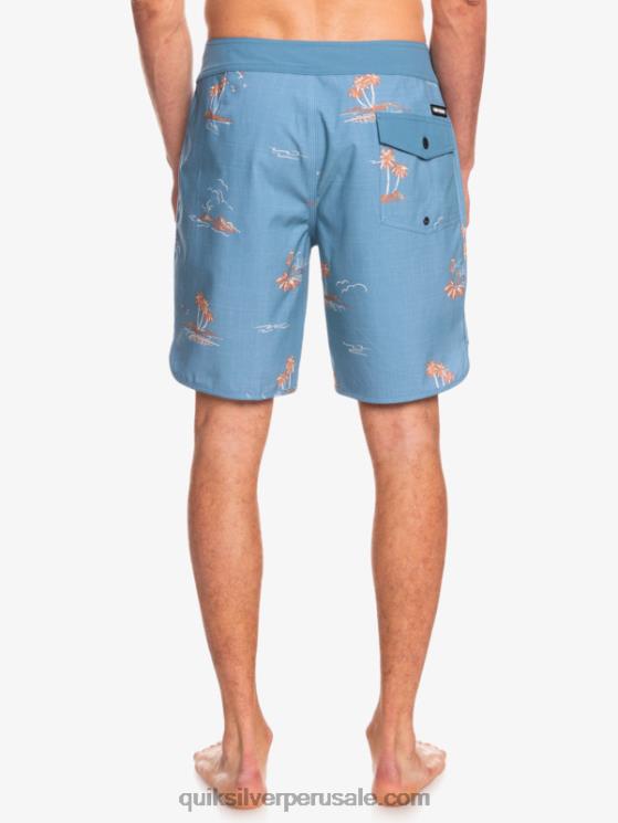 Quiksilver N8LNT1498 hombres capitanes azules shorts de playa surfsilk festoneado 19