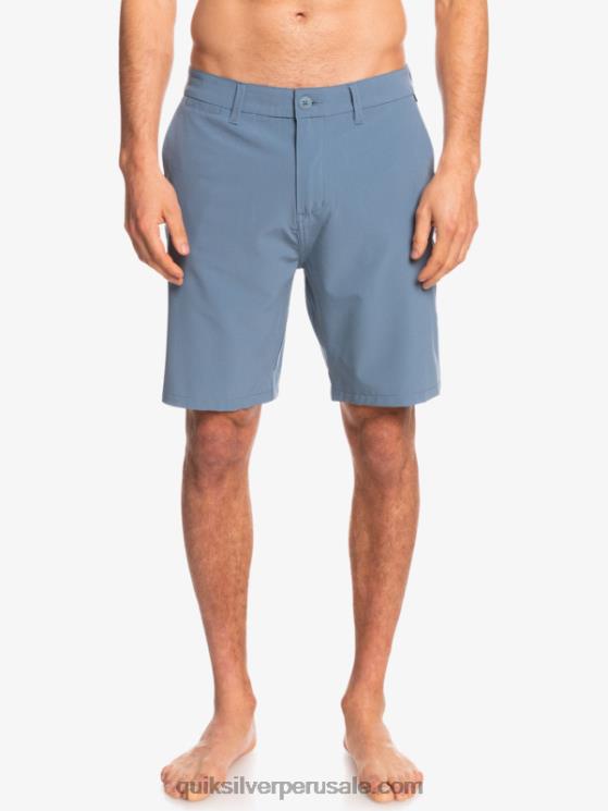 Quiksilver N8LNT153 hombres espejismo azul pantalones cortos híbridos Ocean Union Amphibian 20