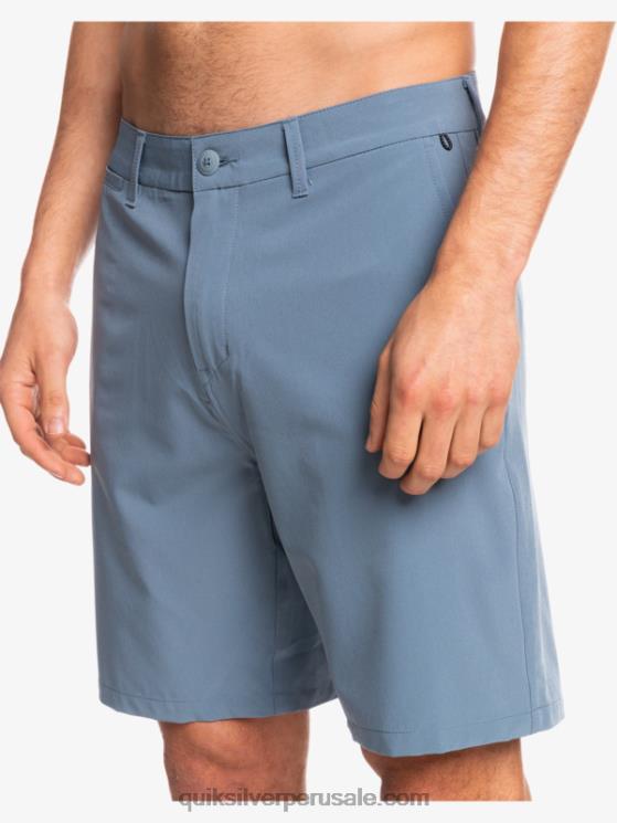 Quiksilver N8LNT153 hombres espejismo azul pantalones cortos híbridos Ocean Union Amphibian 20