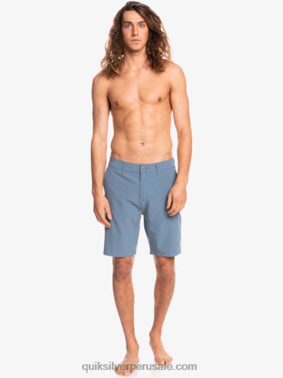 Quiksilver N8LNT153 hombres espejismo azul pantalones cortos híbridos Ocean Union Amphibian 20