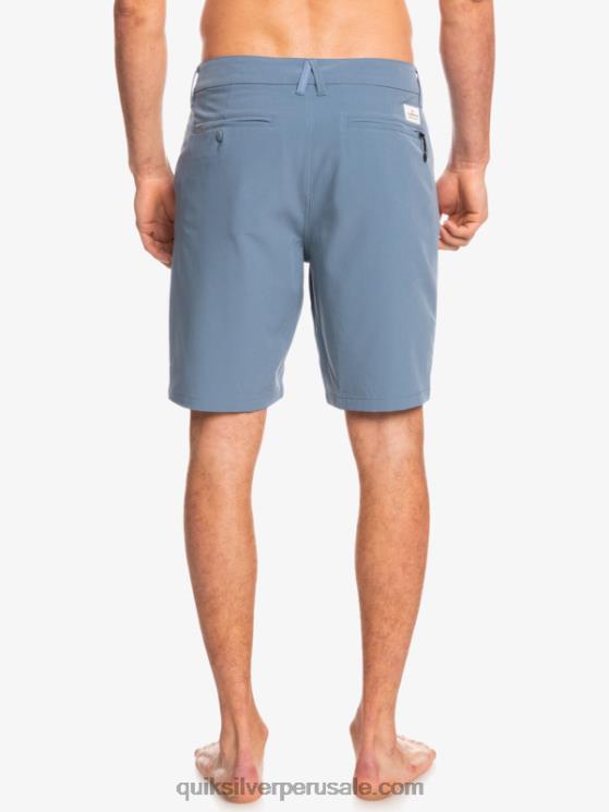 Quiksilver N8LNT153 hombres espejismo azul pantalones cortos híbridos Ocean Union Amphibian 20