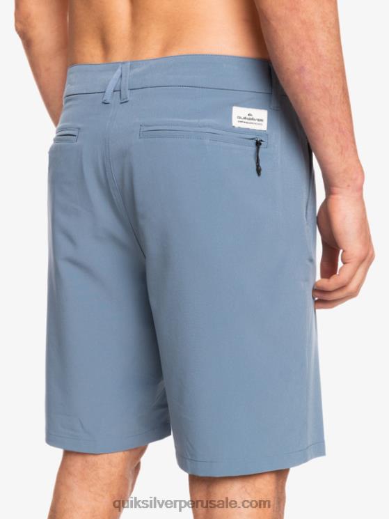 Quiksilver N8LNT153 hombres espejismo azul pantalones cortos híbridos Ocean Union Amphibian 20