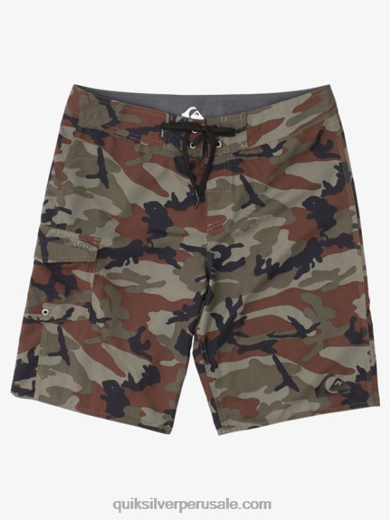 Quiksilver N8LNT1540 hombres camuflaje amazonas shorts de baño todos los días 21
