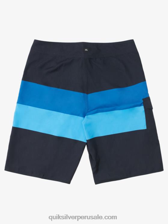 Quiksilver N8LNT1541 hombres negro amazon 21 raya shorts de baño todos los días 21