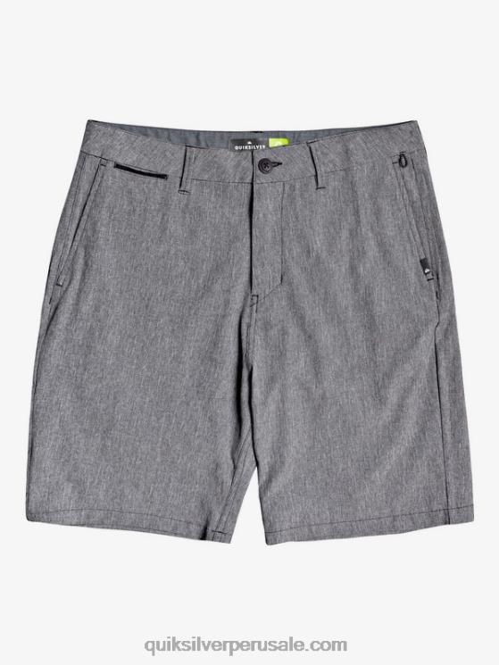 Quiksilver N8LNT1585 hombres negro pantalones cortos híbridos union heather anfibio 20