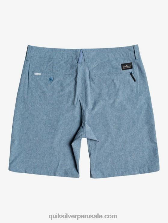 Quiksilver N8LNT1586 hombres capitanes azules pantalones cortos híbridos union heather anfibio 20