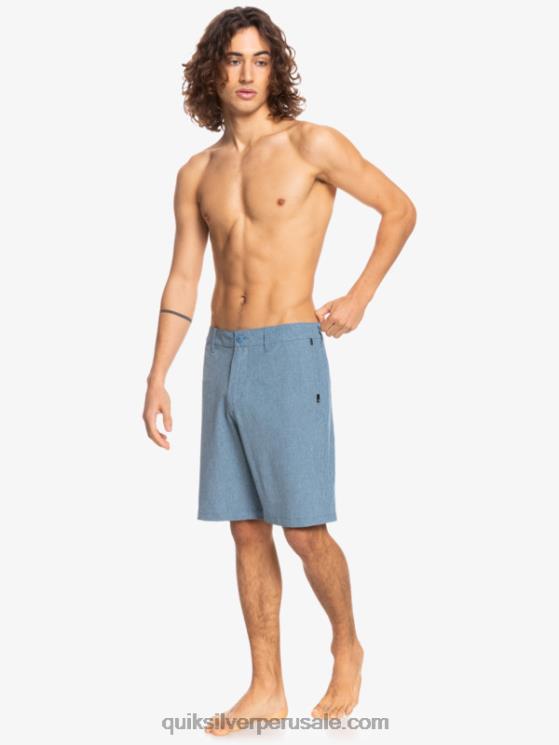 Quiksilver N8LNT1586 hombres capitanes azules pantalones cortos híbridos union heather anfibio 20