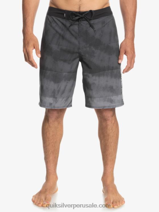 Quiksilver N8LNT1593 hombres negro surfsilk masivo 20 shorts de baño