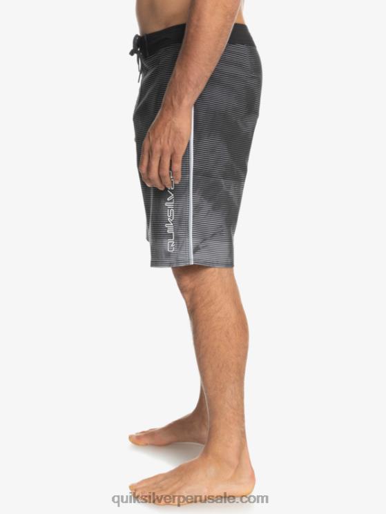 Quiksilver N8LNT1593 hombres negro surfsilk masivo 20 shorts de baño