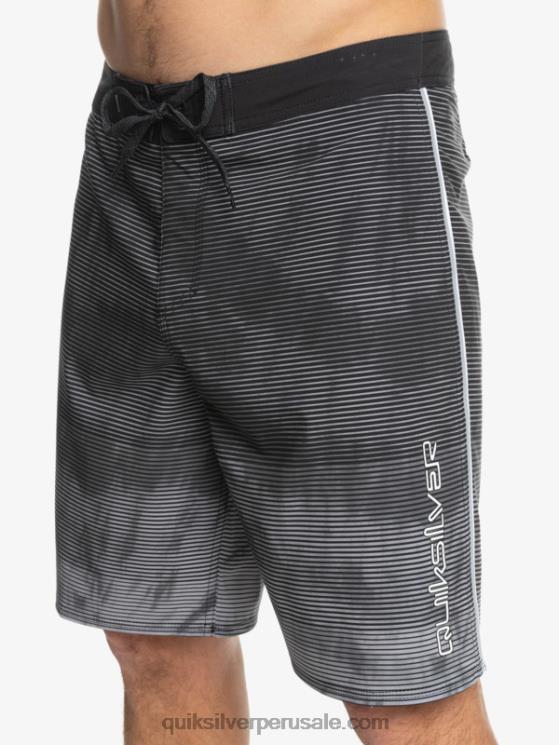 Quiksilver N8LNT1593 hombres negro surfsilk masivo 20 shorts de baño