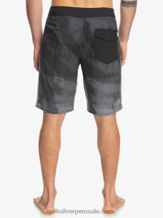 Quiksilver N8LNT1593 hombres negro surfsilk masivo 20 shorts de baño