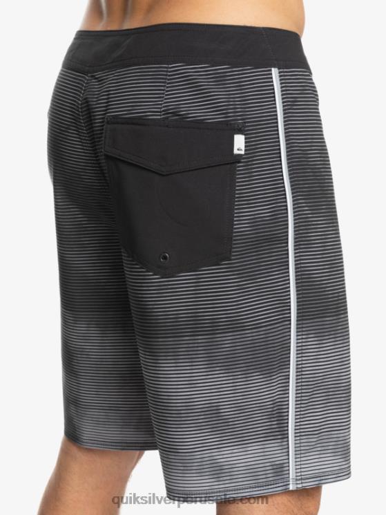 Quiksilver N8LNT1593 hombres negro surfsilk masivo 20 shorts de baño