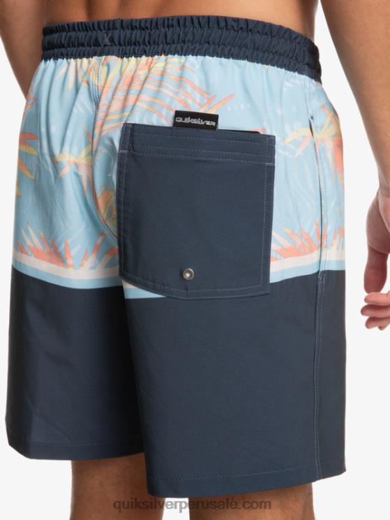 Quiksilver N8LNT1636 hombres azul marino medianoche surfsilk division 17 voleas