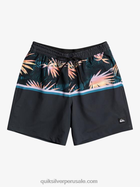 Quiksilver N8LNT1637 hombres negro surfsilk division 17 voleas