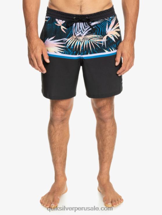 Quiksilver N8LNT1637 hombres negro surfsilk division 17 voleas