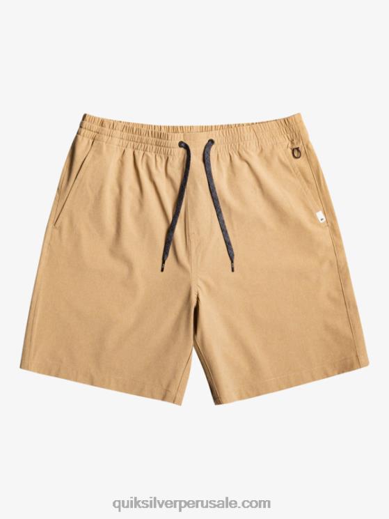 Quiksilver N8LNT1663 hombres playa Pantalón corto híbrido anfibio 18 jaspeado elástico