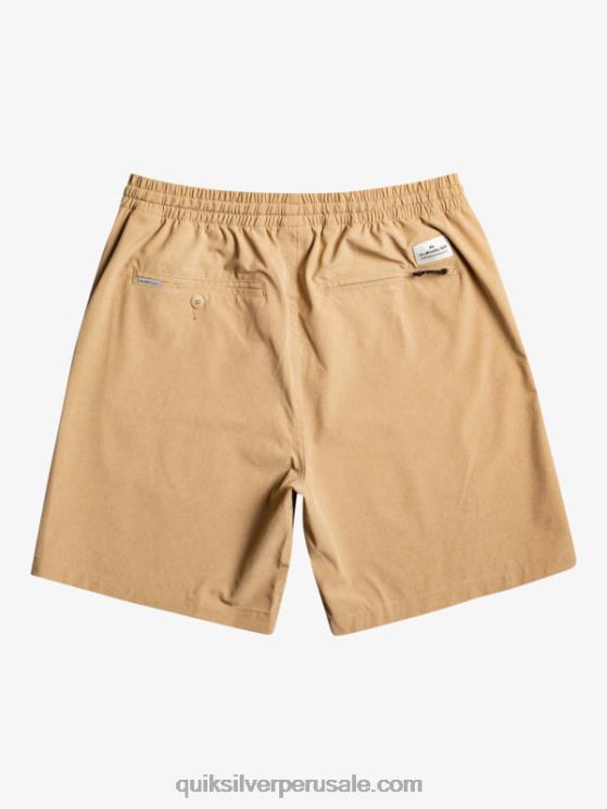 Quiksilver N8LNT1663 hombres playa Pantalón corto híbrido anfibio 18 jaspeado elástico