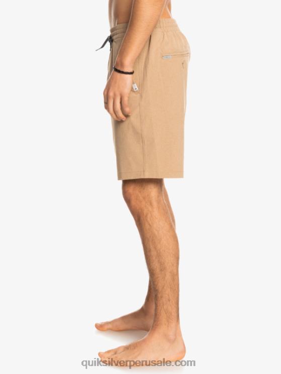 Quiksilver N8LNT1663 hombres playa Pantalón corto híbrido anfibio 18 jaspeado elástico