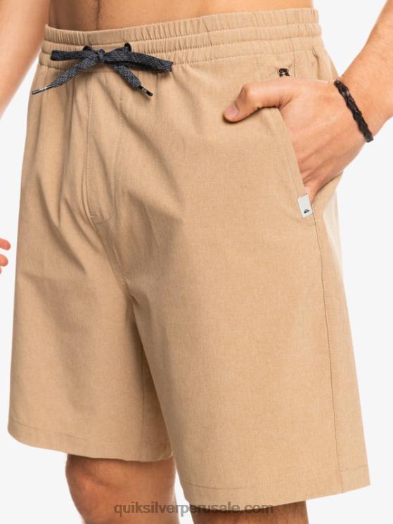 Quiksilver N8LNT1663 hombres playa Pantalón corto híbrido anfibio 18 jaspeado elástico