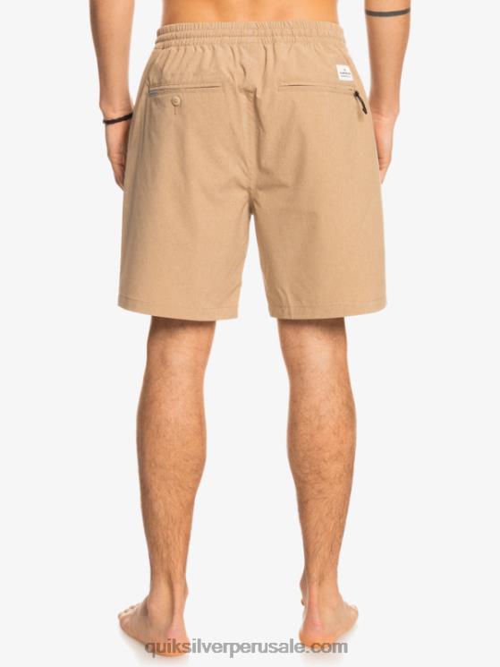 Quiksilver N8LNT1663 hombres playa Pantalón corto híbrido anfibio 18 jaspeado elástico