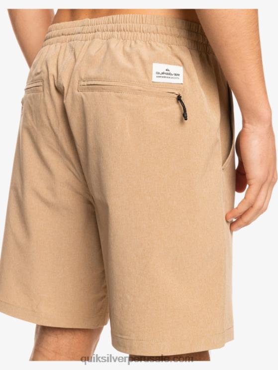 Quiksilver N8LNT1663 hombres playa Pantalón corto híbrido anfibio 18 jaspeado elástico