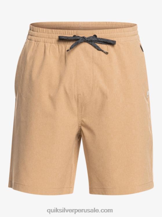 Quiksilver N8LNT1663 hombres playa Pantalón corto híbrido anfibio 18 jaspeado elástico