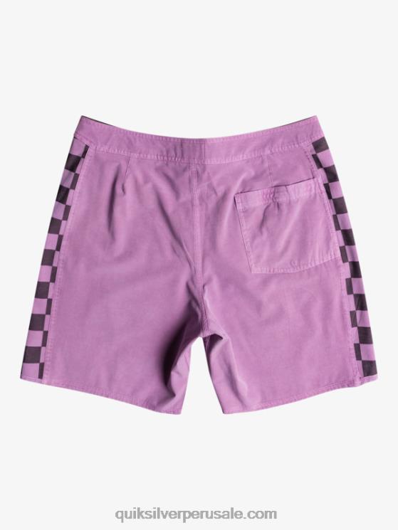 Quiksilver N8LNT1669 hombres orquídea polvorienta shorts de playa de cáñamo estirados con arco original lavado 18