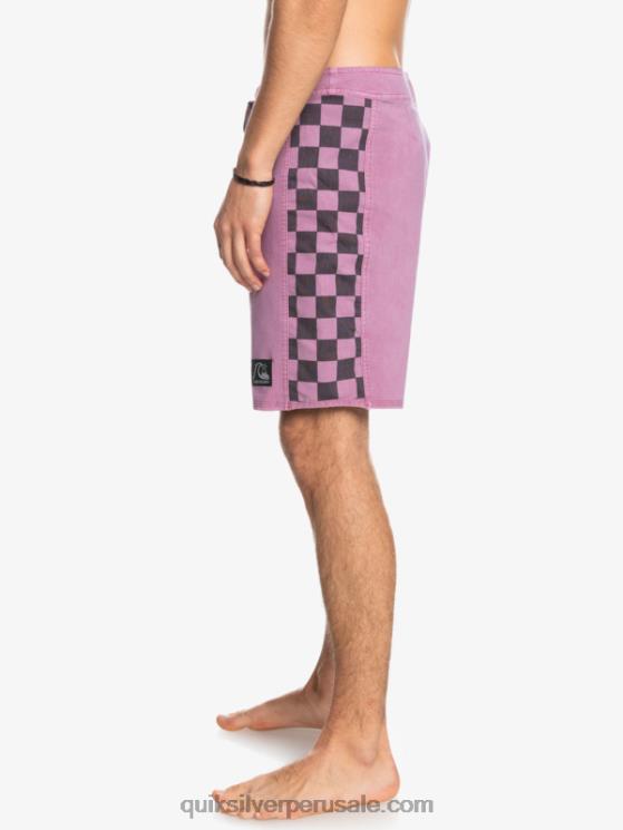 Quiksilver N8LNT1669 hombres orquídea polvorienta shorts de playa de cáñamo estirados con arco original lavado 18