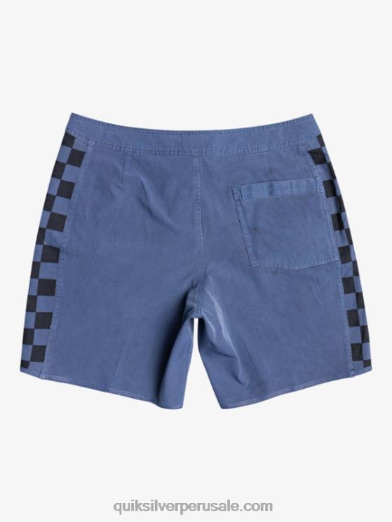 Quiksilver N8LNT1670 hombres chaqueta azul marino shorts de playa de cáñamo estirados con arco original lavado 18